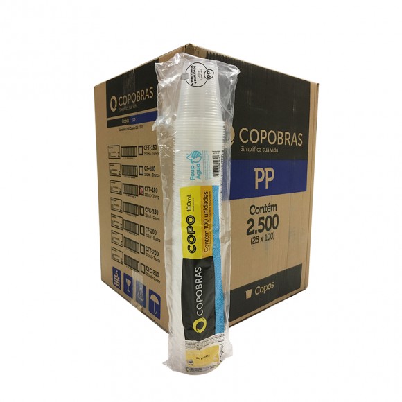 COPO DESCARTÁVEL 200ML COPOBRAS PP C 2500 UNID