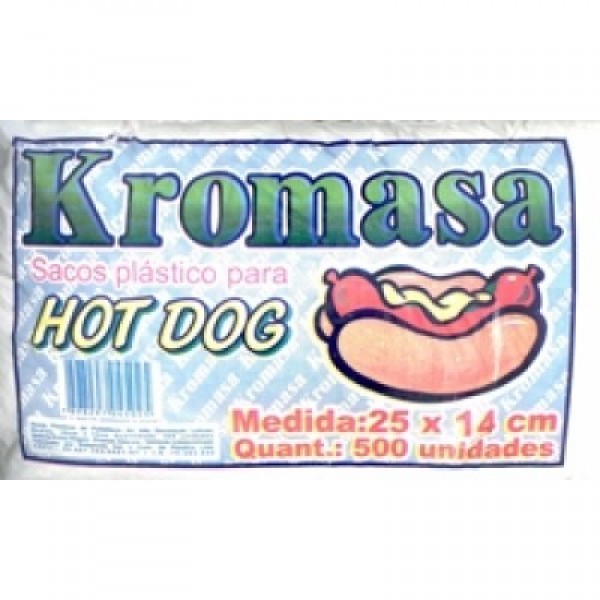 SACO PARA HOT DOG 20X10 KROMASA C 500 UNID