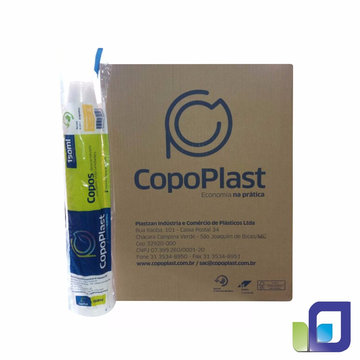 COPO DESCARTÁVEL 150ML COPOPLAST C 2500 UNID