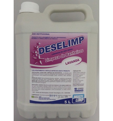 Desinfetante concentrado Deselimp Floral E Lavanda 5l