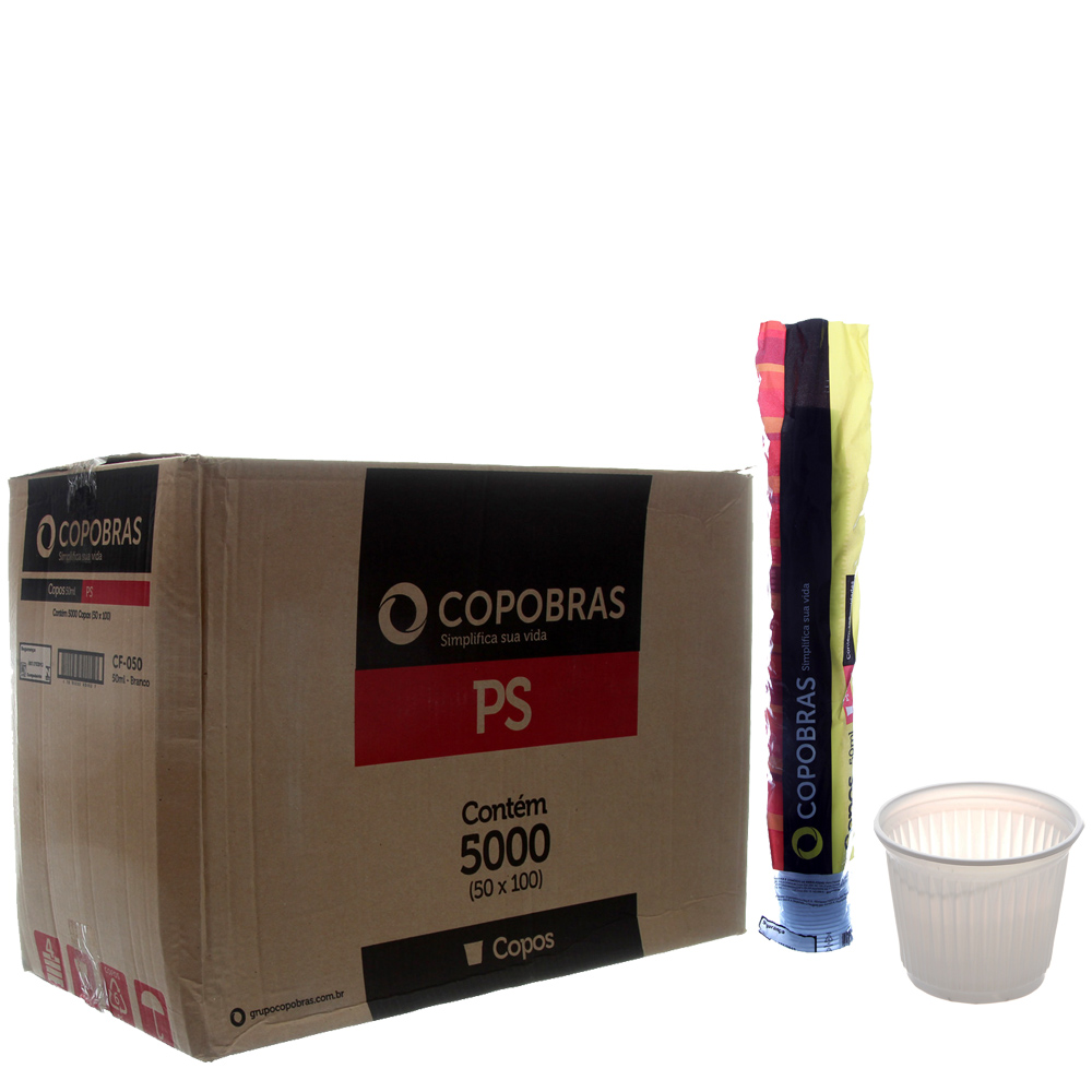 COPO DESCARTÁVEL 50ML COPOBRAS C 5000 UNID