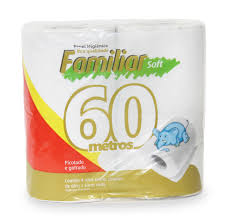 PAPEL HIGIÊNICO 60M PACOTE 4 ROLOS FAMILIAR SOFT