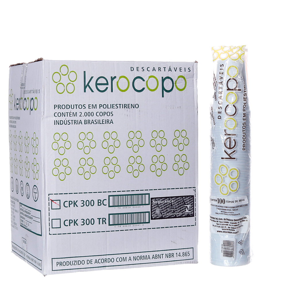 COPO DESCARTÁVEL 200ML KEROCOPO C 2500 UNID