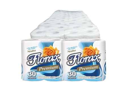 PAPEL HIGIENICO 30M FLORAX 16X04