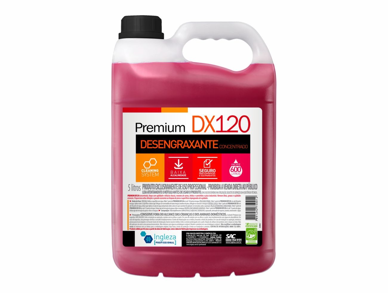 DESENGRAXANTE CONCENTRADO DX 120 INGLEZA