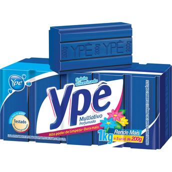 SABÃO EM BARRA PERFUMADO GLICERINADO YPE 5X200GR