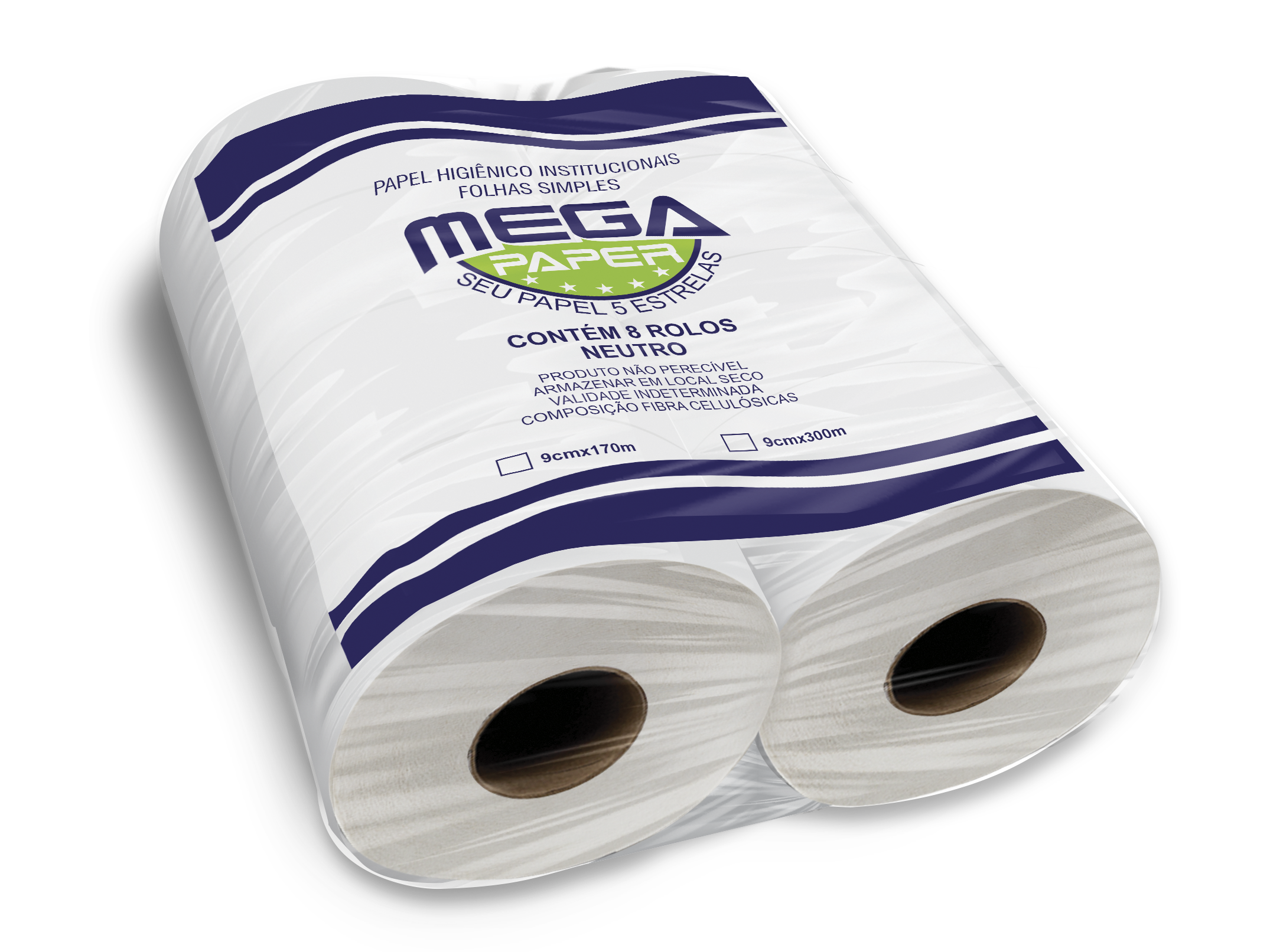 PAPEL HIGIÊNICO  300 MTS  - MEGAPAPER