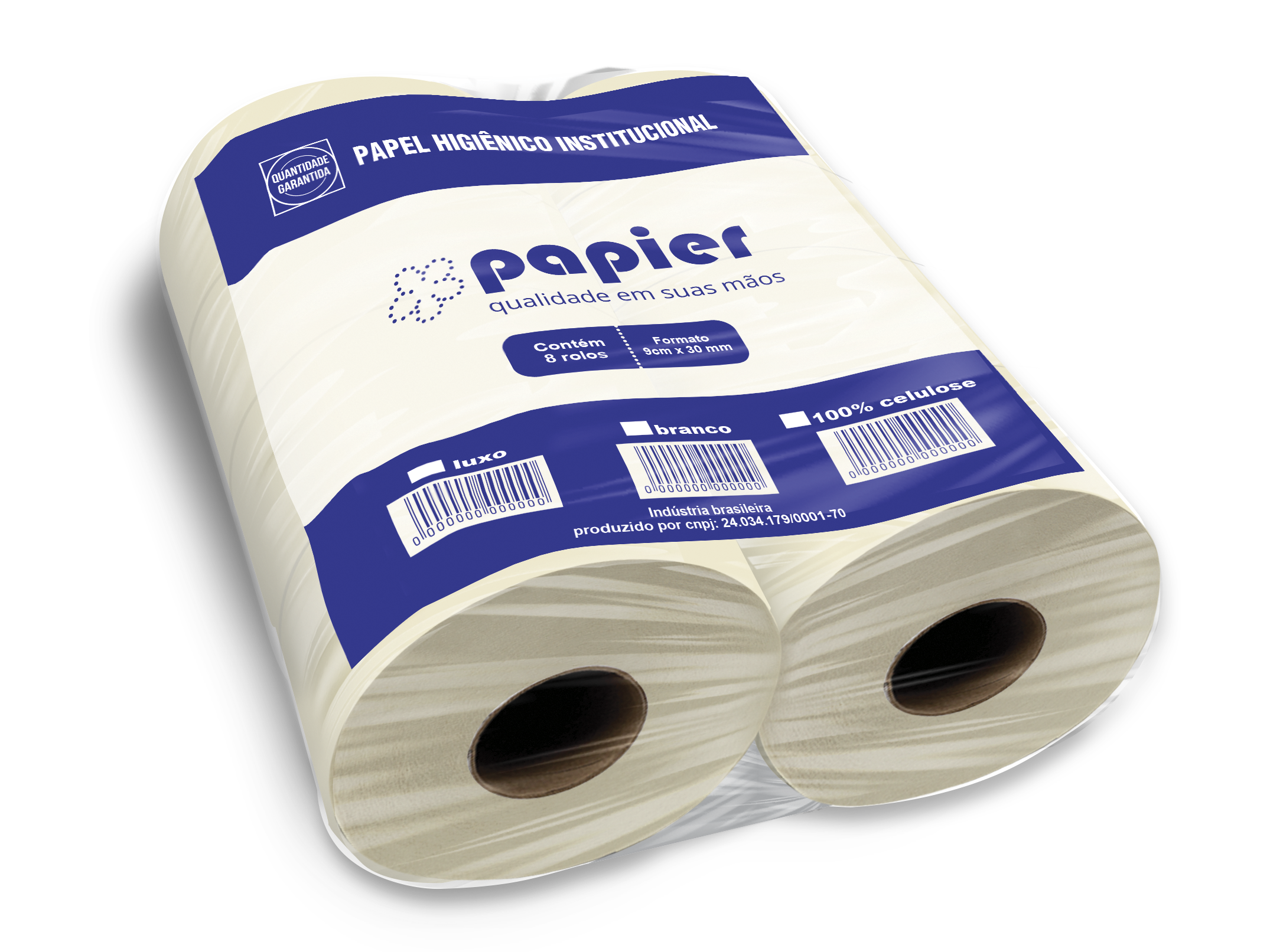 PAPEL HIGIÊNICO 100% CELULOSE 300 MTS PAPIER