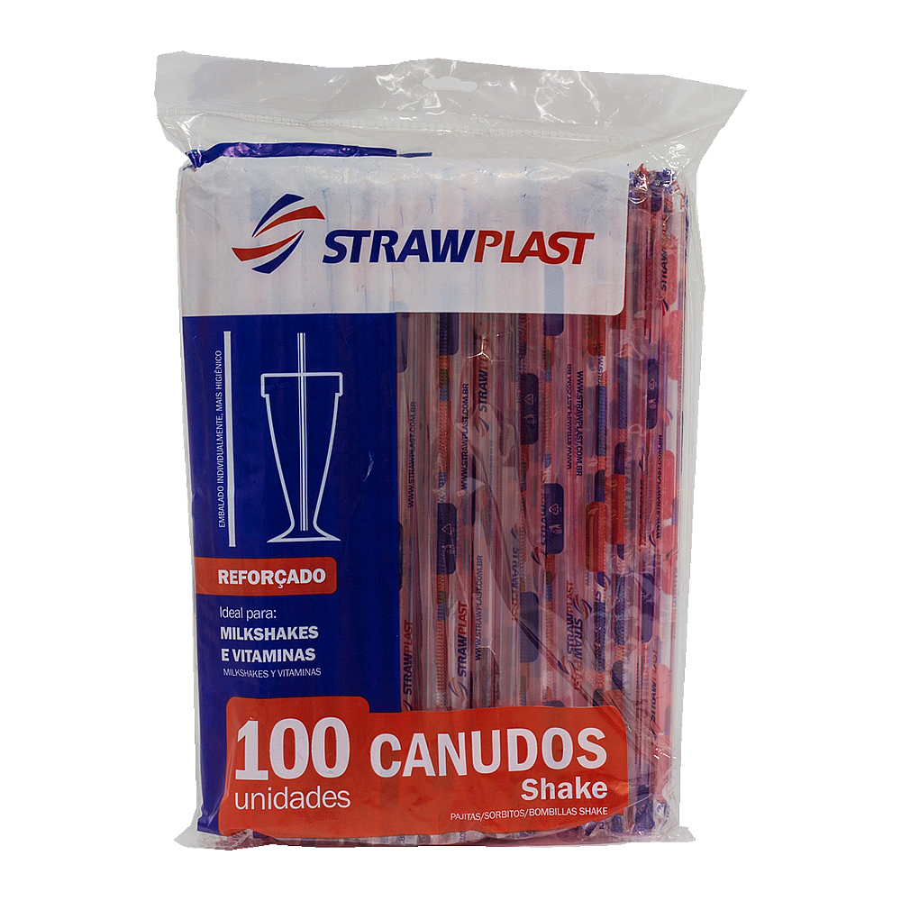 CANUDO MILK SHAKE SACHE STRAW C 100 UNID