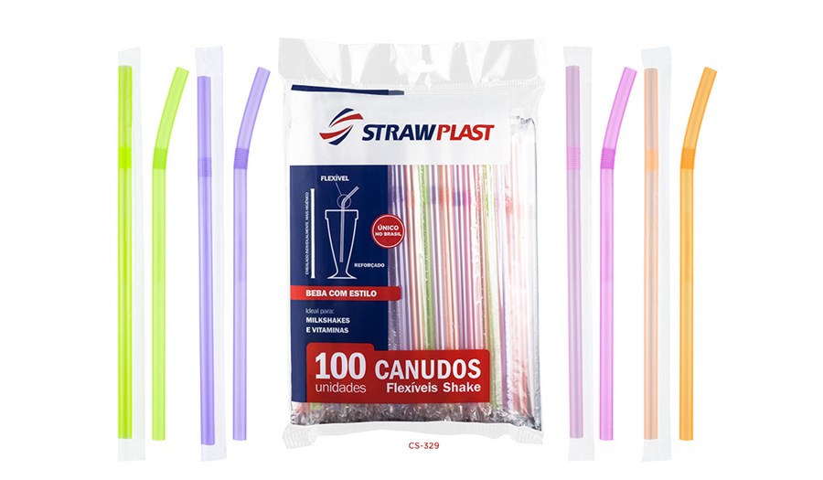 CANUDO FLEXIVEL NEON STRAWPLAST SACHE C/100