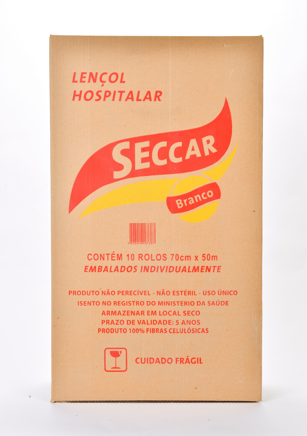 LENÇOL HOSPITALAR 70X50 BRANCO SECCAR