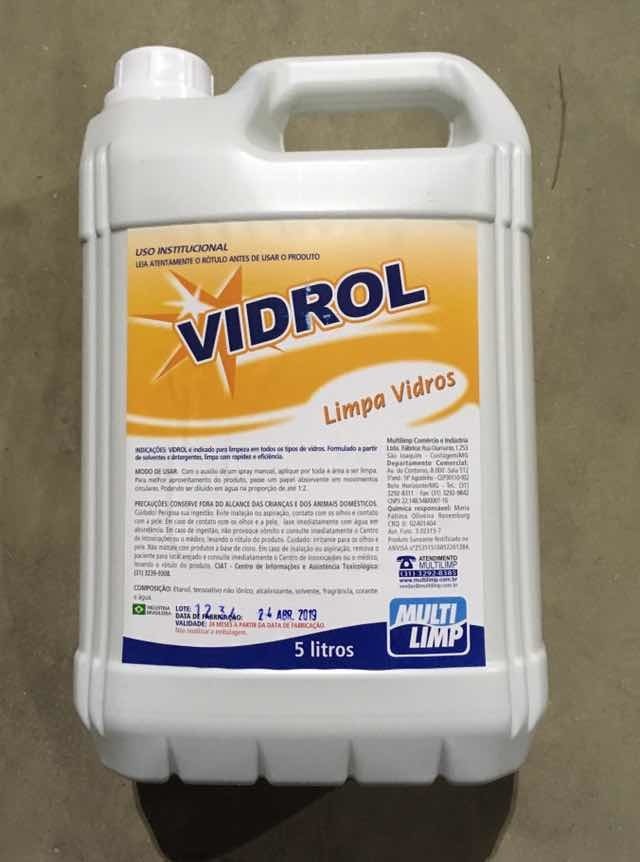 LIMPA VIDROS VIDROL 5LTS