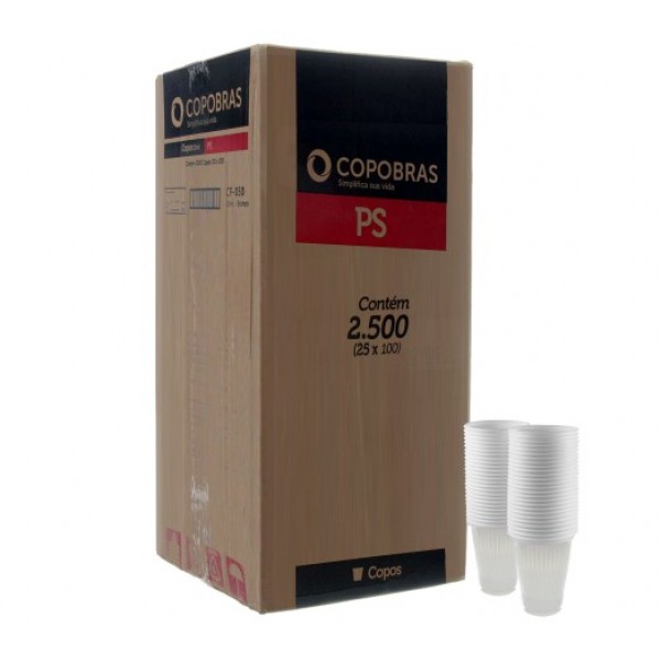 COPO DESCARTÁVEL 80ML COPOBRAS C 2500 UNID