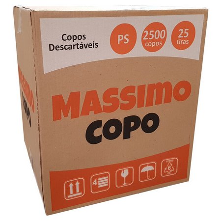 COPO DESCARTÁVEL 200ML MASSIMO C 2500 UNID