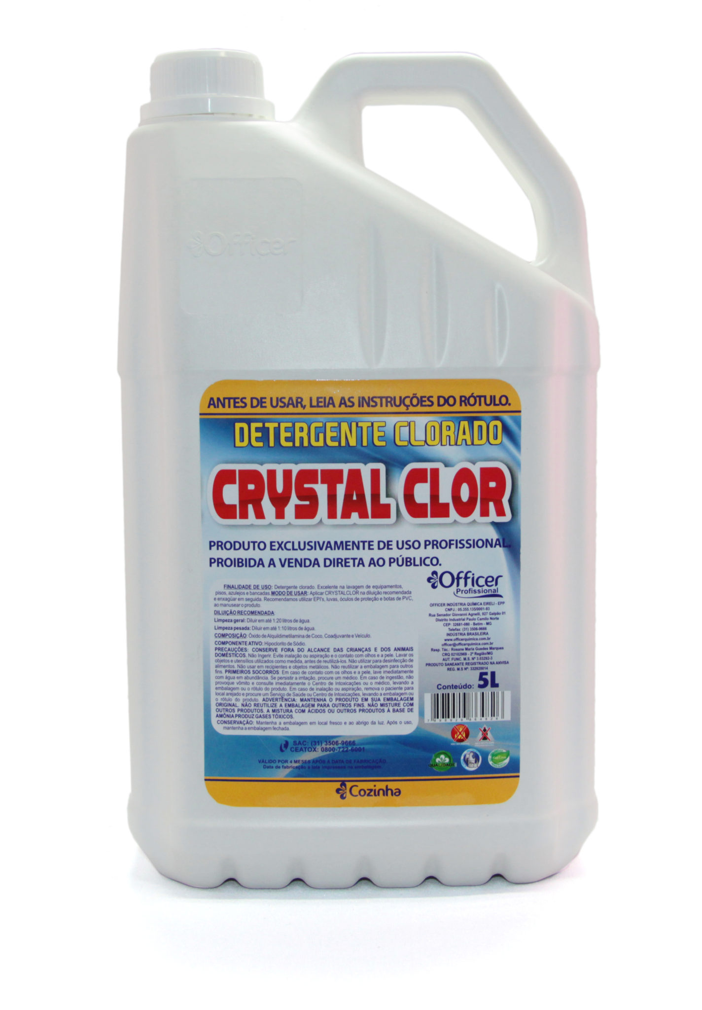 DETERGENTE CLORADO CRYSTAL CLOR 5L